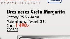 Dřez nerez Creta Margarita - UNI HOBBY akcniletaky.com