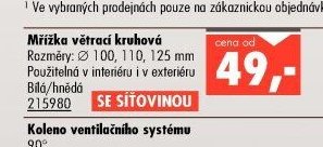 Mřížka větrací kruhová - UNI HOBBY akcniletaky.com