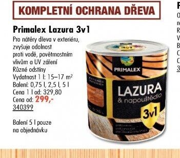 Primalex Lazura 3v1 - UNI HOBBY akcniletaky.com