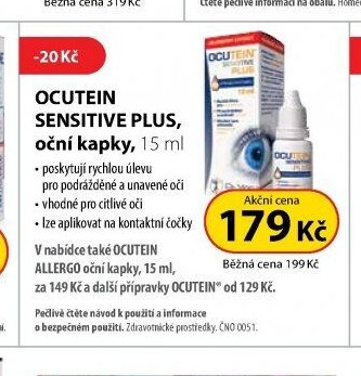 OCUTEIN SENSITIVE PLUS, oční kapky