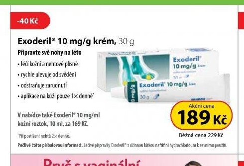 Exoderil 10 mg/g krém, 30 g