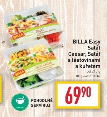 BILLA Easy Salát Caesar, Salát s těstovinami a kuřetem