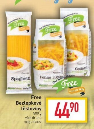 Free Bezlepkové těstoviny