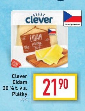 Clever Eidam 30% t. v s. Plátky