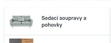 Sedací soupravy a pohovky