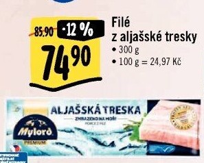 Aljašská treska filé mražená Mylord