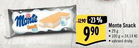 Dezert mléčný Monte Snack Zott