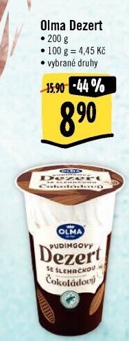 Dezert pudink se šlehačkou Olma