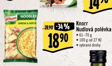 Instantní polévky nudlové Noodles Knorr