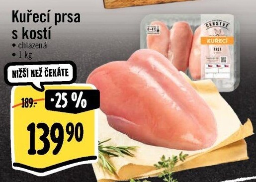 Kuřecí prsa s kostí Albert