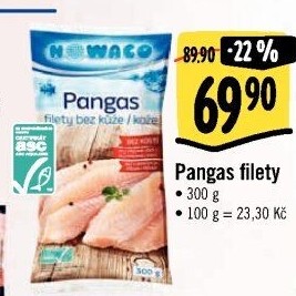 Pangasius filety mražený Nowaco
