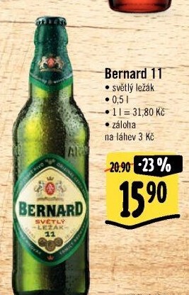 Pivo světlý ležák 11° Bernard