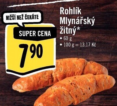 Rohlík Mlynářský žitný Albert