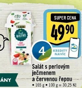 Salát s perlovým ječmenem a červenou řepou Albert Fresh Bistro