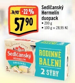 Sýr Hermelín Sedlčanský