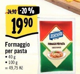 Sýr strouhaný Formaggio per Pasta Zanetti