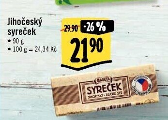 Sýr Syreček Jihočeský Madeta