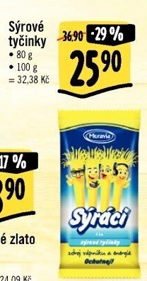 Sýrové tyčinky Sýráci Moravia