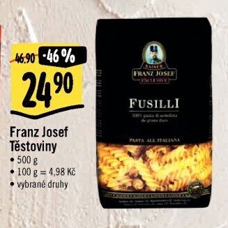 Těstoviny semolinové Exclusive Franz Josef Kaiser