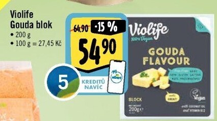 Veganský sýr Gouda Violife