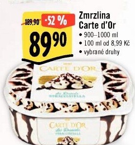 Zmrzlina ve vaničce Carte D'
