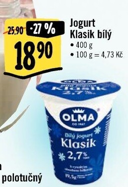 Bílý jogurt Klasik Olma
