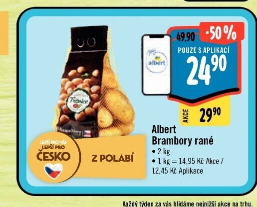 Brambory konzumní rané Albert