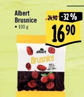 Brusinky klikvy sušené Albert