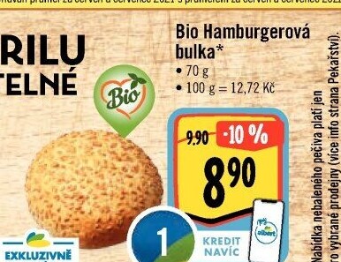 Bulka na hamburger bio
