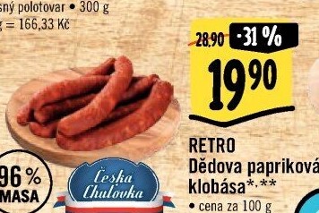 Dědova klobása papriková Albert Retro
