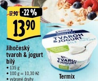 Dezert tvaroh s jogurtem bílý jihočeský Madeta