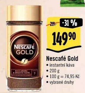 Instantní kávy Nescafé Gold