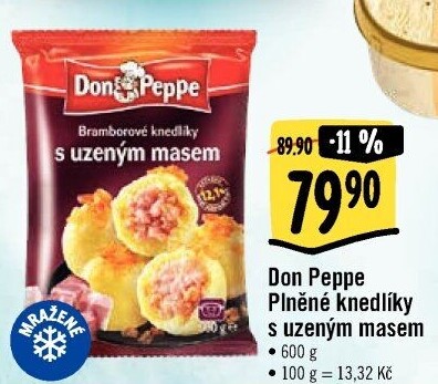 Knedlíky bramborové s uzeným masem mražené Don Peppe
