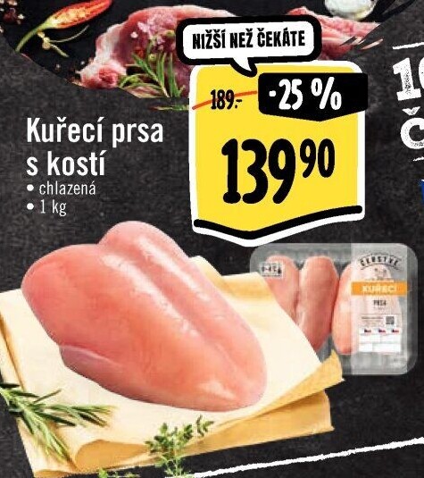 Kuřecí prsa s kostí Albert