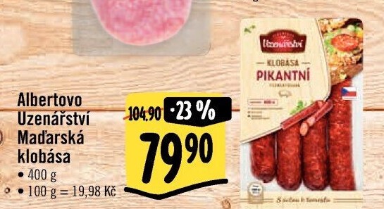 Maďarská klobása Albertovo uzenářství