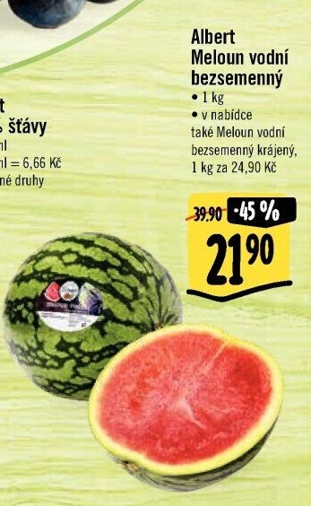 Meloun vodní bezsemenný Albert