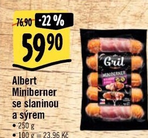 Miniberner se slaninou a sýrem Albert Gril