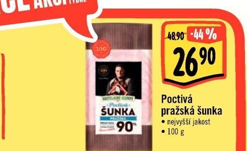 Poctivá pražská šunka nejvyšší jakosti Kostelecké uzeniny