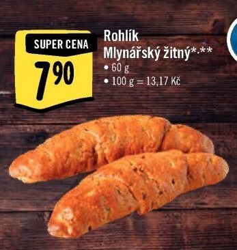 Rohlík Mlynářský žitný Albert