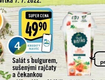 Salát s bulgurem, sušenými rajčaty a čekankou Albert Fresh Bistro