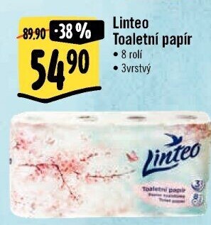 Toaletní papír 3vrstvý Linteo