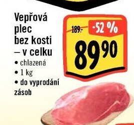 Vepřová plec bez kosti