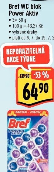 WC blok tuhý Power Aktiv Bref