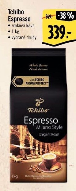 Zrnkové kávy Tchibo Espresso