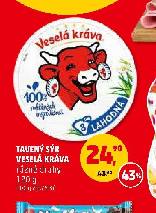 Tavený sýr Veselá kráva 120g