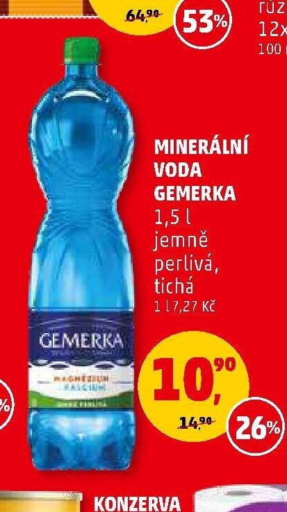 Minerální voda Gemerka 1,5l