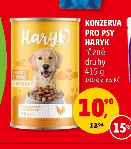 Konzerva pro psy Haryk 415g