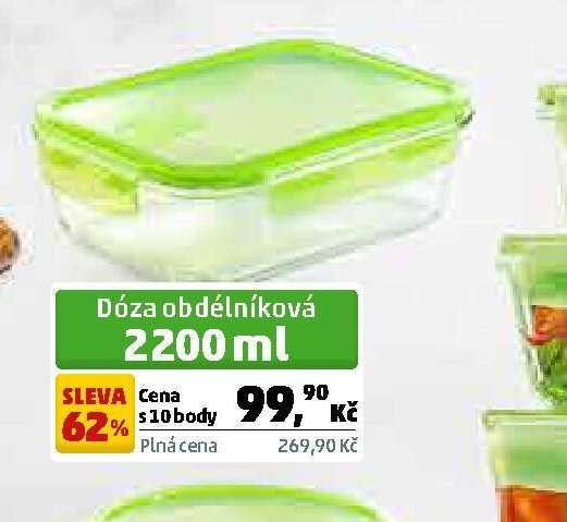 Dóza obdélníková 2200 ml