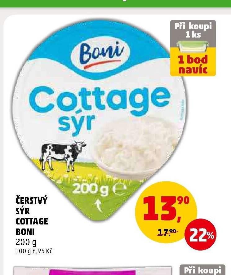 ČERSTVÝ SÝR COTTAGE BONI 200 g
