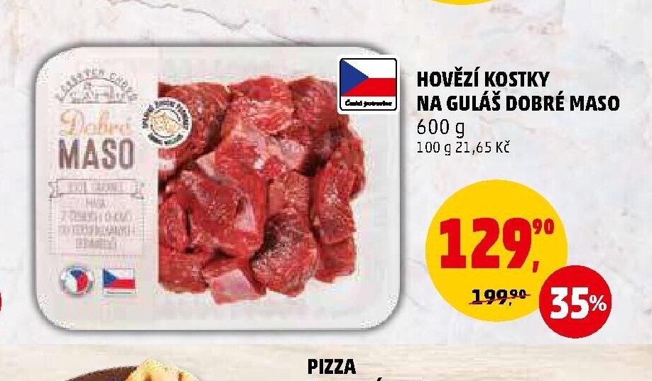 HOVĚZÍ KOSTKY NA GULÁŠ DOBRÉ MASO